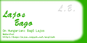 lajos bago business card