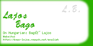 lajos bago business card